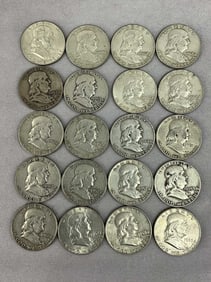 1950's & 1960's Ben Franklin Half Dollars, 20