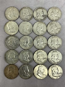 1950's & 1960's Ben Franklin Half Dollars, 20
