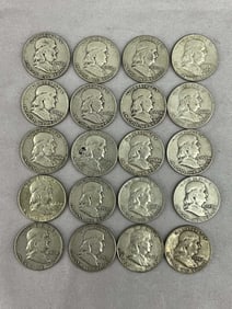 1950's & 1960's Ben Franklin Half Dollars, 20