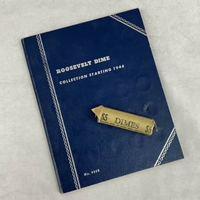 Roosevelt Dimes, 1 Roll & 1 Book