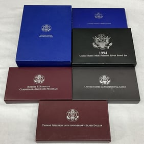 Us Currency Coin Set Selection, 6 items