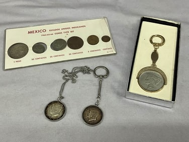 Coin Jewelry & Mexican Coin Set