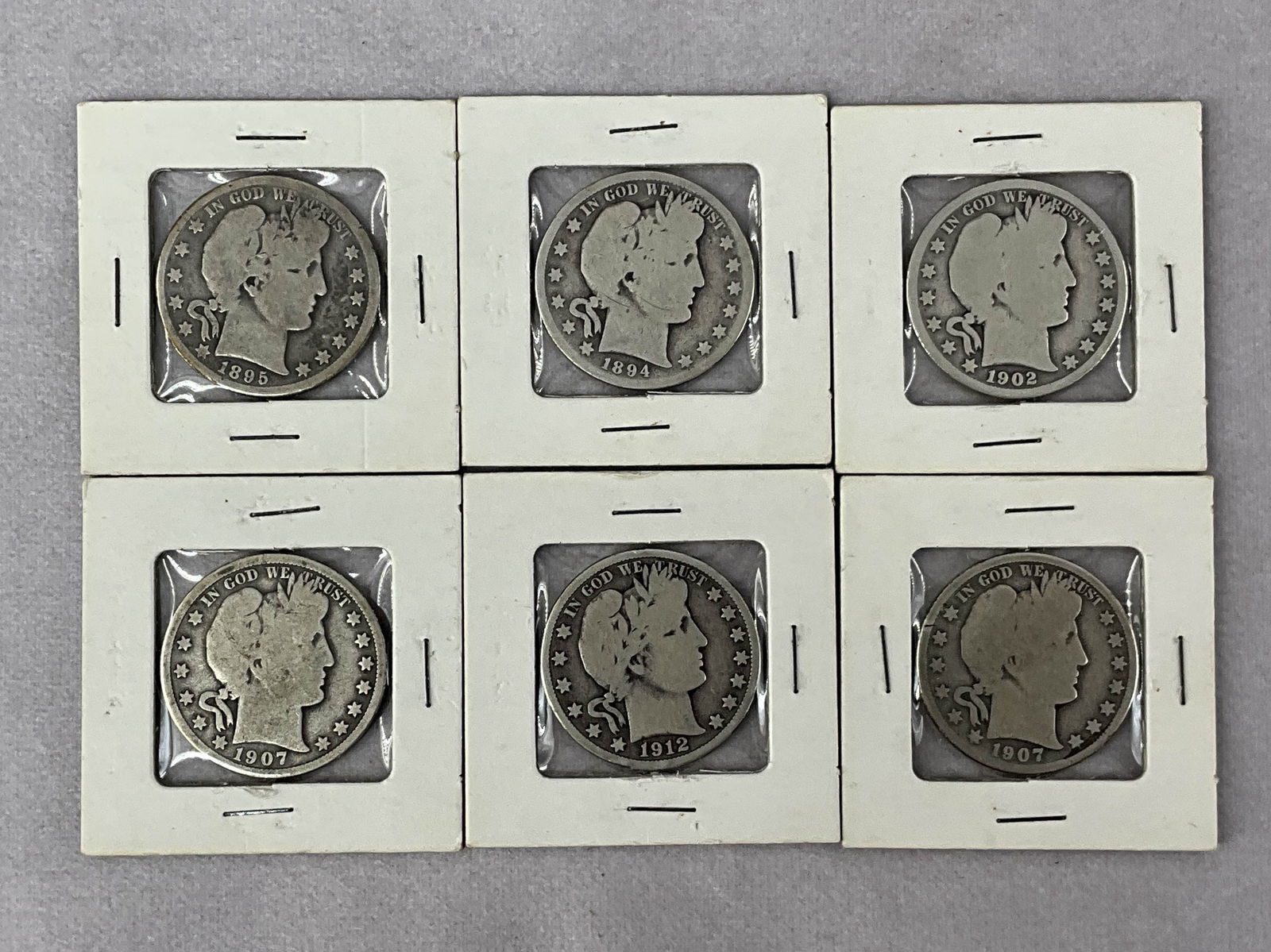 U.S. Coin Currency, Barber Half Dollars, 6 Coins (1 of 2)