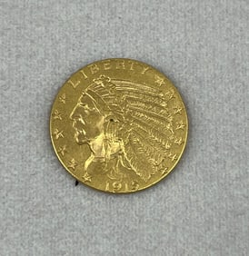 1915 $5 Gold Coin, U.S. Currency
