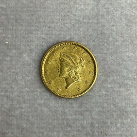 1850 $1 Gold Coin, U.S. Currency