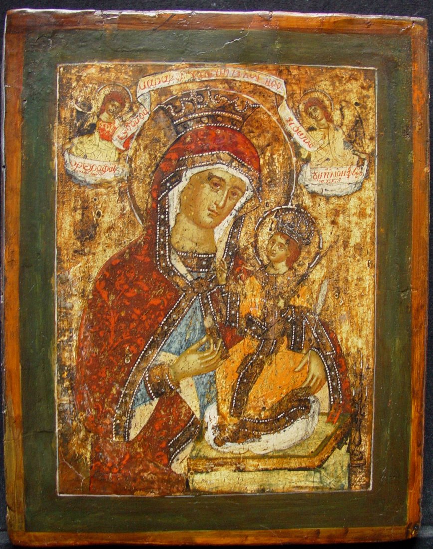 Balkan Icon, Mother of God of Pantonchara, 18th century (1 of 4)