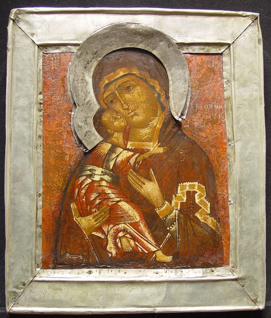Russian Icon, Vladimir, 18th century. (1 of 4)