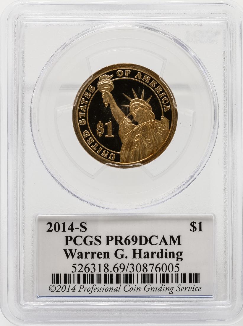 2014-S $1 Warren G. Harding Coin PCGS PR69DCAM: One 2014-S $1 Warren G. Harding Coin PCGS PR69DCAM.