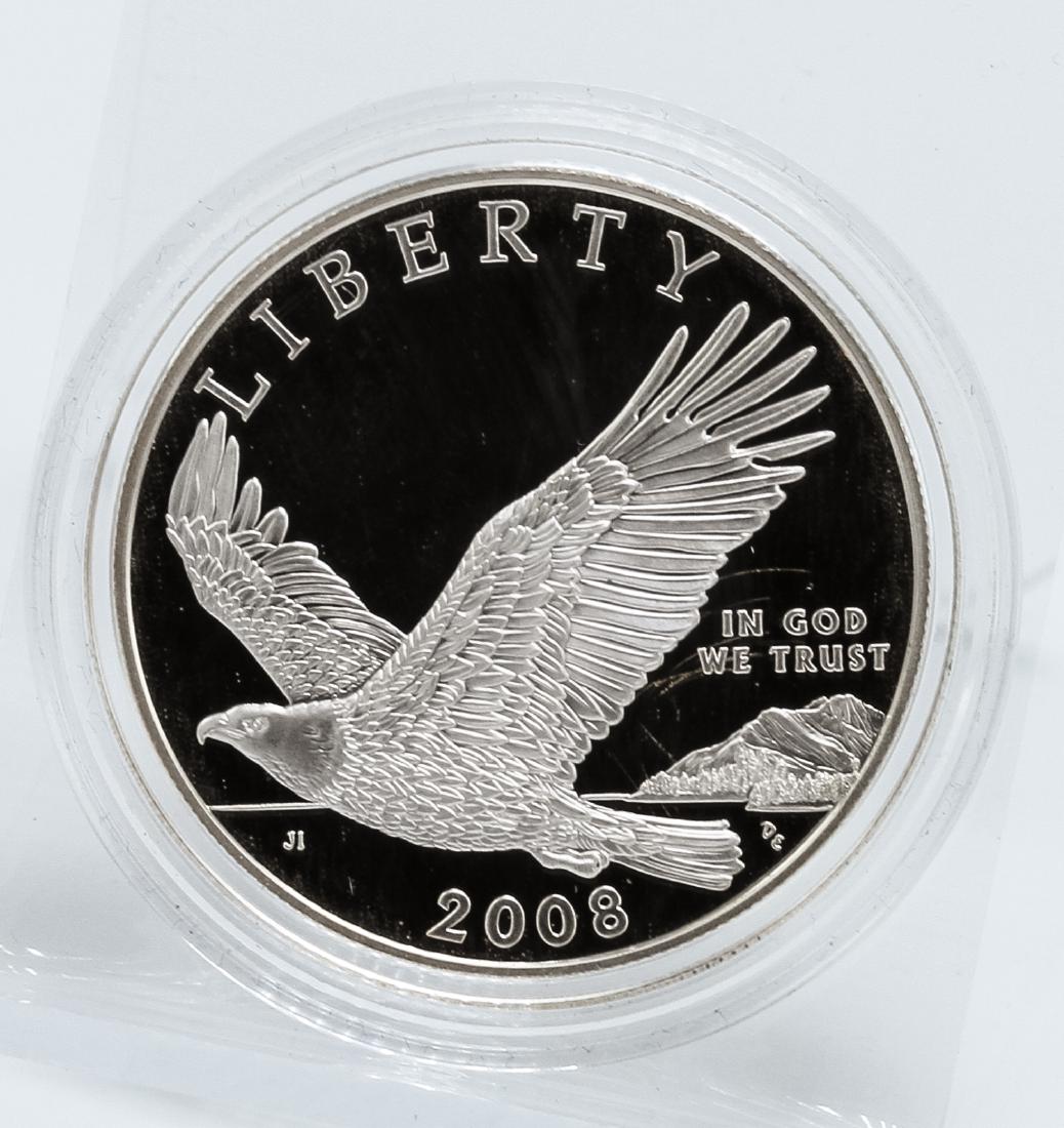 2008 $1 Bald Eagle Silver Coin: One 2008 $1 Bald Eagle Silver Coin.
