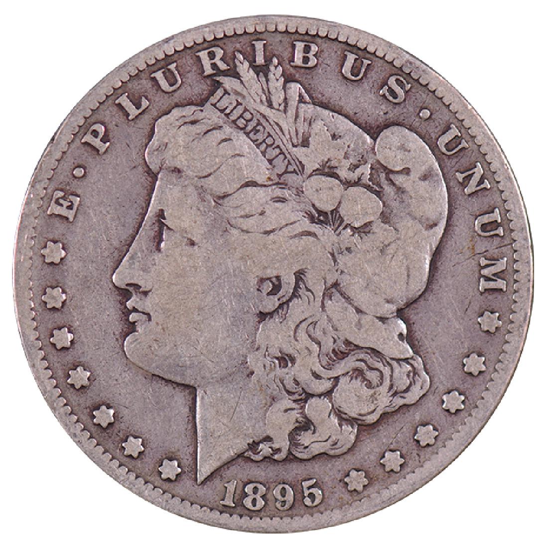 1895-S $1 Morgan Silver Dollar Coin: One 1895-S $1 Morgan Silver Dollar Coin.