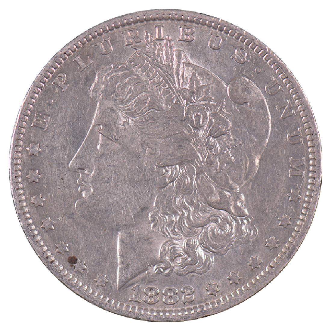 1882-O/S $1 Morgan Silver Dollar Coin: One 1882-O/S $1 Morgan Silver Dollar Coin.