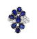 14KT White Gold 4.25ctw Blue Sapphire and Diamond Ring