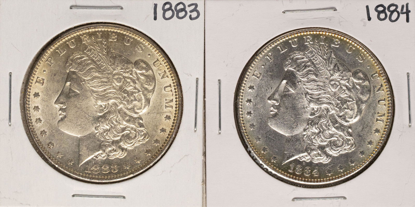 Lot of 1883-1884 $1 Morgan Silver Dollar Coins: One Lot of 1883-1884 $1 Morgan Silver Dollar Coins.