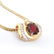 Plated 18KT Yellow Gold 5.00ct Garnet and Diamond - 2