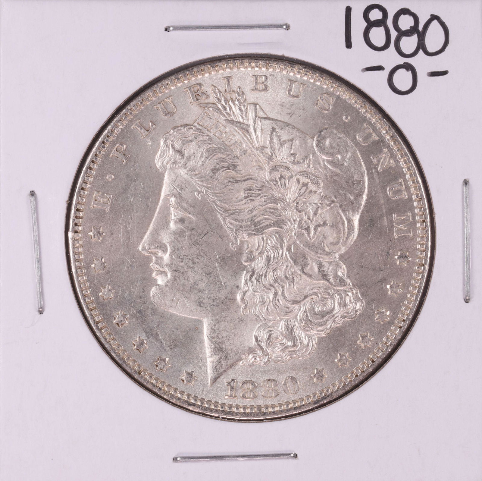 1880-O $1 Morgan Silver Dollar Coin: One 1880-O $1 Morgan Silver Dollar Coin.