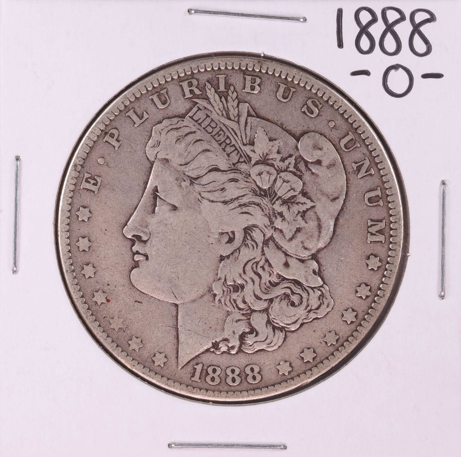 1888-O $1 Morgan Silver Dollar Coin: One 1888-O $1 Morgan Silver Dollar Coin.