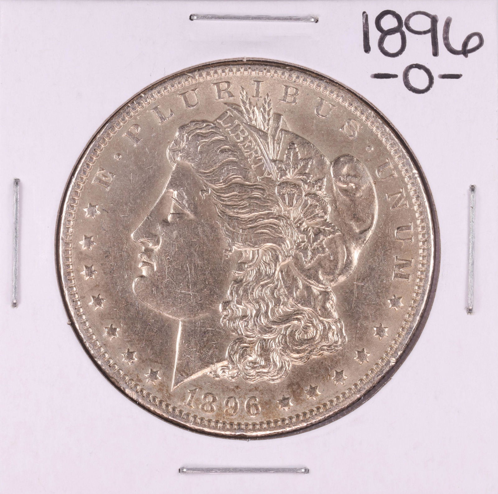 1896-O $1 Morgan Silver Dollar Coin: One 1896-O $1 Morgan Silver Dollar Coin.