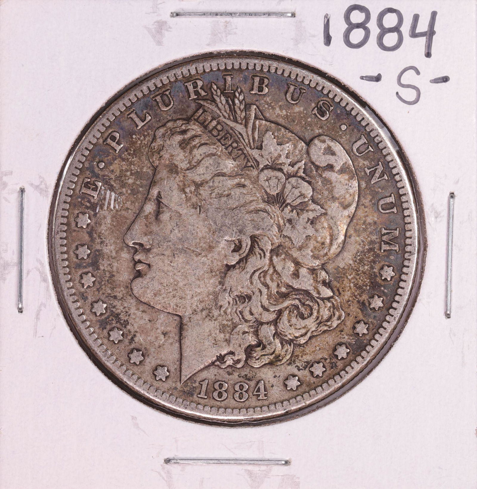 1884-S $1 Morgan Silver Dollar Coin: One 1884-S $1 Morgan Silver Dollar Coin.