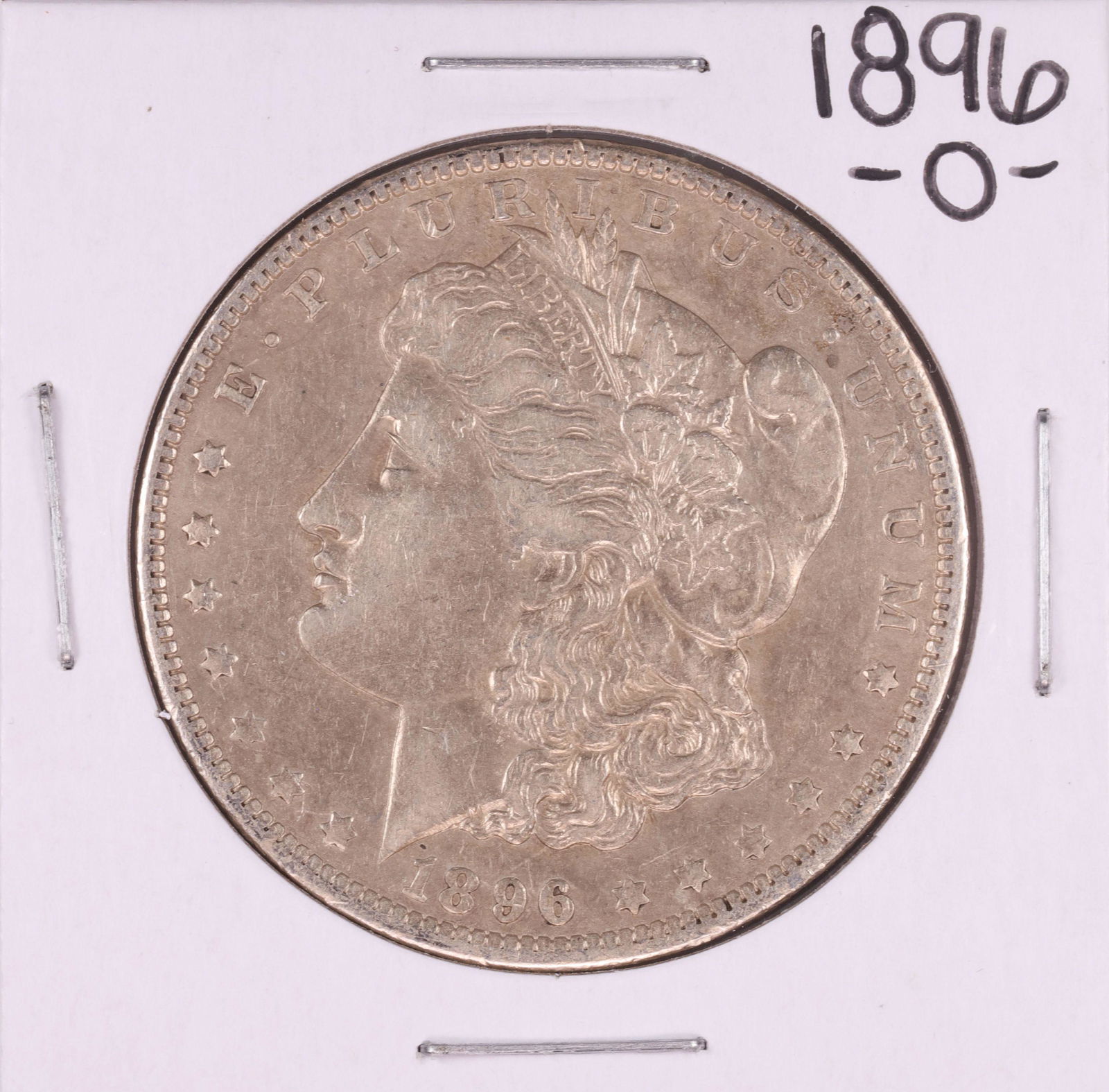 1896-O $1 Morgan Silver Dollar Coin: One 1896-O $1 Morgan Silver Dollar Coin.