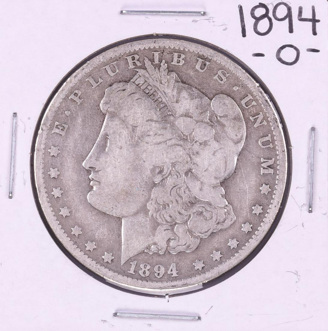 1894-O $1 Morgan Silver Dollar Coin: One 1894-O $1 Morgan Silver Dollar Coin.