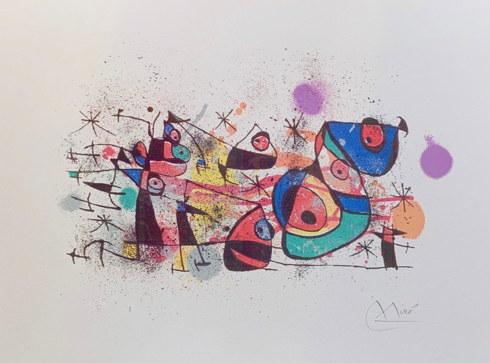Joan Miro CERAMIQUES Facsimile Signed Limited Edition Giclee: This is a Joan Miro limited edition facsimile signed giclee titled â€œCeramiques”. This giclee is facsimile signed on the lower right which means it bears a copy of Miroâ€™s signature. 