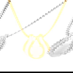 Plated 18KT Yellow Gold 3.00ct Opal and Diamond Pendant with Chain: One Plated 18KT Yellow Gold 3.00ct Opal and Diamond Pendant with Chain. (1) Opal with a total weight of 3.00cts. Diamonds with a total weight of 0.12cts with a color of I-J and clarity of I-3. Total w