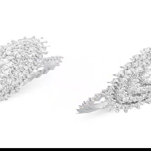 14KT White Gold 1.15ctw Diamond Ring: (84) round Diamonds with a total weight of 1.15cts with a color of H-I and clarity of I1-I2. Total weight of this ring is 4.00 grams. Ring size is 7.5.