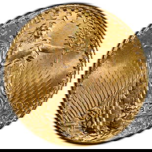 1927 $20 St Gaudens Double Eagle Gold Coin: One 1927 $20 St Gaudens Double Eagle Gold Coin.