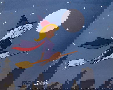 Rare Collection Bewitched Television Series Sericel Animation Art Cel: This is a rare, limited edition sericel from the opening title sequence title of the “Bewitched” television series. This Cel measures 11" x 14", and comes unframed. Comes with a compliment