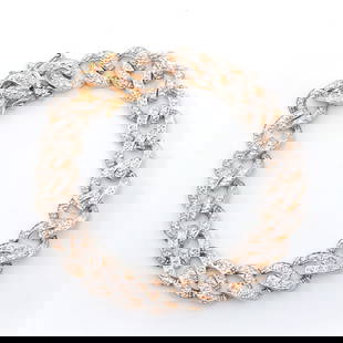 Plated 18KT Yellow Gold 0.75ctw Diamond Bracelet: One Plated 18KT Yellow Gold 0.75ctw Diamond Bracelet. (96) Diamonds with a total weight of 0.09cts with a color of I-J and clarity of I-3. Total weight of 17.05 grams of brass layered with 18K yellow