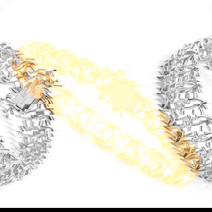 Plated 18KT Yellow Gold Diamond Bracelet: One Plated 18KT Yellow Gold Diamond Bracelet. (21) single cut Diamonds measuring 1.1mm with a color of I-J and clarity of I-3. Total weight of this bracelet is 13.25. The length of this bracelet is 7