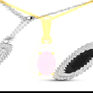 14KT Yellow Gold 1.5ct Ruby and Diamond Pendant with Chain: (1) Oval Ruby with a total weight of 1.50cts. (58) round Diamonds with a total weight of 0.26cts with a color of (i) and a clarity of i1-i2. Total weight of this pendant with chain is 2.86 grams. 16 i
