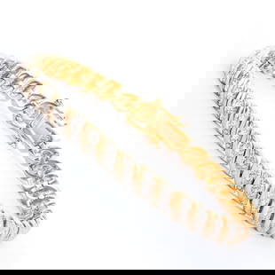 Plated 18KT Yellow Gold 0.39ctw Diamond Bracelet: One Plated 18KT Yellow Gold 0.39ctw Diamond Bracelet. (39) Diamonds with a total weight of 0.39cts with a color of I-J and clarity of I-3. Total weight of 14.75 grams of brass layered with 18K yellow