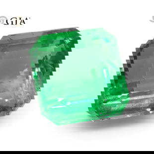 GIA Certified 2.08ct Octagonal Emerald Cut Zambia Emerald: The GIA report reads as follows: GIA Report Number: 5221589029 Shape: Octagonal Cutting Style: Cutting Style: Crown: Step Cut Cutting Style: Pavilion: Transparency: Transparent Color: Green RESULTS Sp