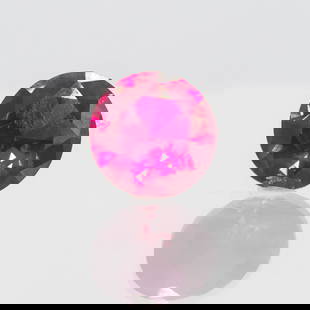 Lab Created Stunning 13.44Ct Bright Red Ruby: Stunning 13.44 Ct Lab Created Bright Red Ruby. This Lab Created Ruby Is A Fine 15 mm Round Diamond Cut. This Ruby has the same exact chemical compound make up as natural, mined from the earth Ruby. Th