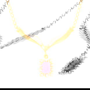 Plated 18KT Yellow Gold 0.80ct Amethyst and Diamond Pendant with Chain: One Plated 18KT Yellow Gold 0.80ct Amethyst and Diamond Pendant with Chain. (1) Amethyst stone with a total weight of 0.80cts. Diamonds with a total weight of 0.12cts with a color of I-J and clarity o