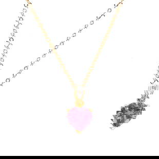 Plated 18KT Yellow Gold 2.12cts Amethyst and Diamond Necklace: One Plated 18KT Yellow Gold 2.12cts Amethyst and Diamond Necklace 18 in. (1) Violet Amethyst stones with a total weight of 2.11cts. (1) diamonds with a total of 0.01cts with a color of H-I and clarity
