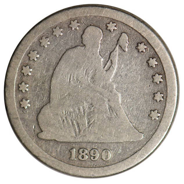 1890 Seated Liberty Quarter Coin Auction