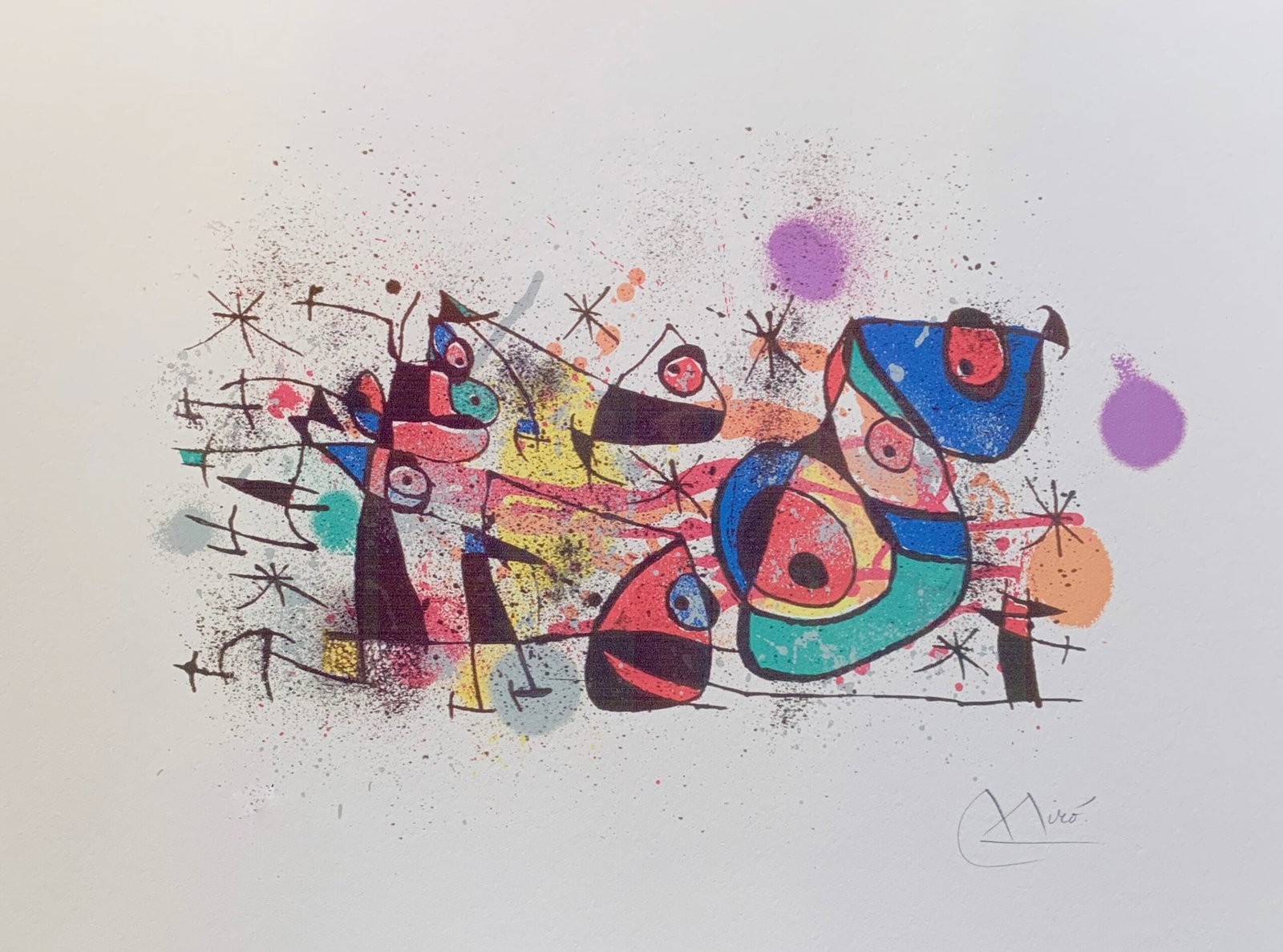 Joan Miro CERAMIQUES Facsimile Signed Limited Edition Giclee: This is a Joan Miro limited edition facsimile signed giclee titled “Ceramiques”. This giclee is facsimile signed on the lower right which means it bears a copy of Miro’s signature. This piec