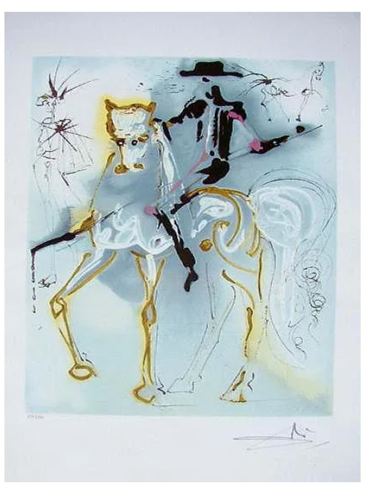 Le Picador Lithograph Salvador Dali: Le Picador Lithograph Salvador Dali. Made on archival quality paper, facsimile signed and pencil numbered from an edition of 500. Certificate of Authenticity provided. Size 14 inches x 24.5 inches.