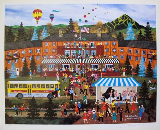 Jane Wooster Scott and All That Jazz Hand Signed Limited Edition Lithograph: This is a Jane Wooster Scott limited edition hand signed lithograph titled And All That Jazz. This lithograph is Pencil Hand Signed by Jane Wooster Scott. This piece is numbered from an artist proof e