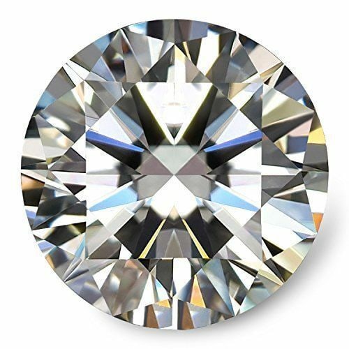 2.96ct Vvs1 Round Cut Moissanite: Sparkling 2.96 Ct. Vvs1 Round Cut Moissanite Solitaire. Lab Created 9.5 Mm. Color Is Approx. White I-J. This Moissanite Is Near Flawless And Bursting Out With A Full Spectrum Of Colors. With A 9.25 Mo