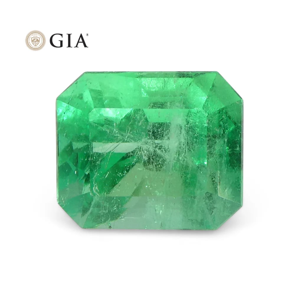 GIA Certified 1.55 Ct Natural Emerald: Lovely 1.55 Ct Green Emerald is an emerald cut measuring 7.30 x 6.19 x 5.38 mm. Showcases a gorgeous hue and medium light tone. You dont want to miss this one!!! Origin: Colombia. Please see the certi