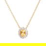 Plated 18KT Yellow Gold 0.82cts Citrine and Diamond Necklace