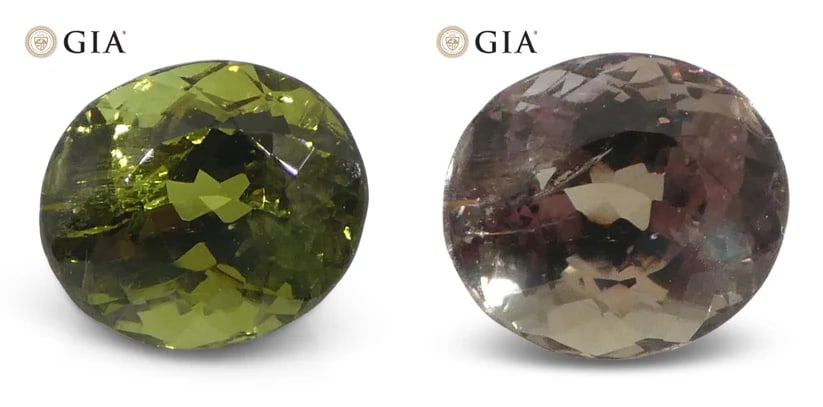 Pretty 1.08 Ct GIA Certified Natural Alexandrite: Elegant 1.08 Ct Yellowish Green to Yellowish Brown Alexandrite is an oval brilliant cut measuring 6.10 x 5.32 x 4.39 mm. Reveals a medium tone and strong saturation. Origin: Sri Lanka. Treatment: None