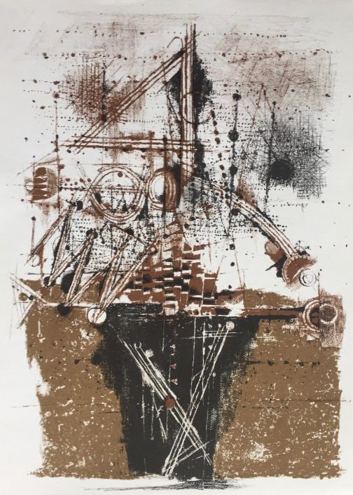 Johnny Friedlaender LES OIXEAUX 1973 Original Lithograph XXieme Siecle in Paris: This is a Johnny Friedlaender original lithograph titled Les Oiseaux. Printed in Mourlot, Paris in 1973. Published by XXieme siecle, this is an unsigned, unnumbered edition of 1500. Measures 13.25 inc