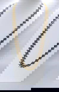 Huge Limited 297.5 Grams MLB 14 Kt Gold Plated Curb Link Necklace: Huge Limited 297.5 Grams MLB 14 Kt Gold Plated Cuban Curb Link Necklace. This High Quality Top Notch Cuban Curb Link Necklace Is Just Like The Pros Wear. It Measures A Healthy 14 mm Wide and is Secure