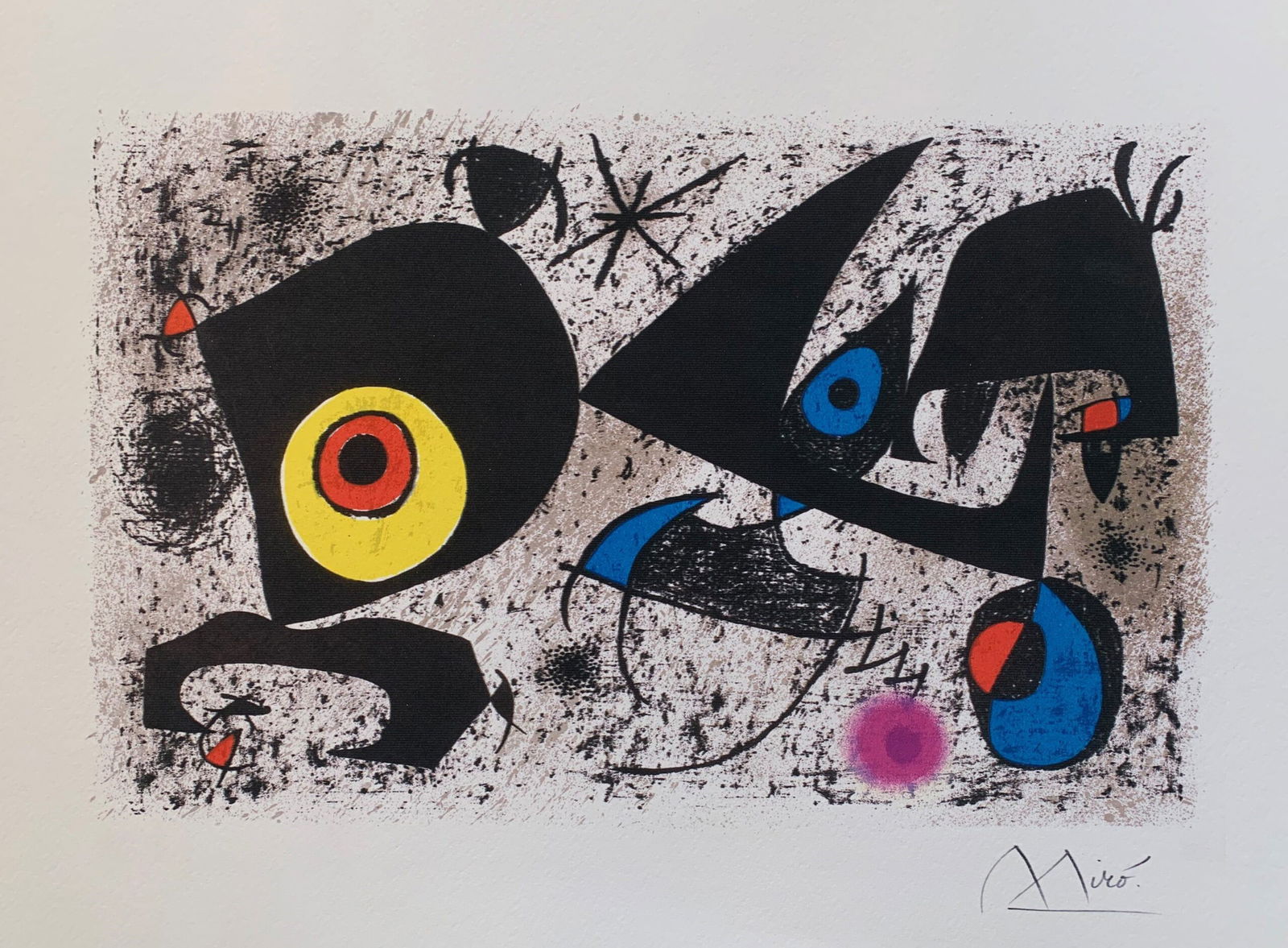 Homage to Joan Miro Facsimile Signed Limited Edition Giclee (1 of 1)