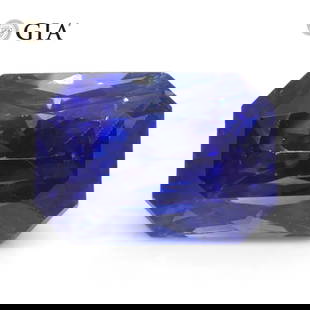 Natural Sri Lanka GIA Certified 1.96 Ct Blue Sapphire: This elegant 1.92 Ct VVs1 blue sapphire is a true treasure of nature. It is an emerald cut and measures 7.55 x 5.34 x 4.92 mm. It displays a remarkable bright cobalt blue tone with a fine even hue. Th