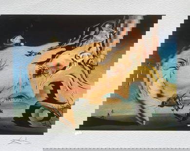 Salvador Dali THE GREAT MASTURBATOR Facsimile Signed Numbered Giclee: This is a limited edition giclee titled THE GREAT MATURBATOR by Salvador Dali. This piece is facsimile signed on the lower right. Pencil numbered from an edition of 375. Paper measures 12 inches x 16